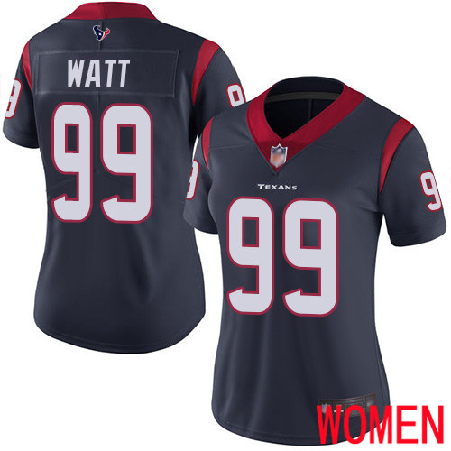 Houston Texans Limited Navy Blue Women J J  Watt Home Jersey NFL Football #99 Vapor Untouchable->women nfl jersey->Women Jersey